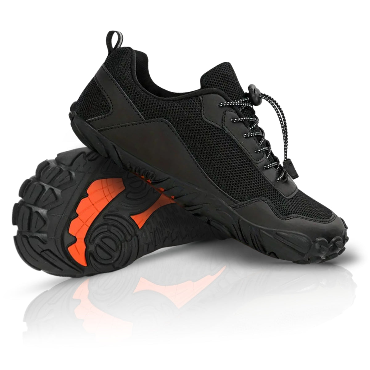 Unisex Barefoot Schoenen met Gripzool en Ademend Mesh voor Actieve Buitenactiviteiten Zwart