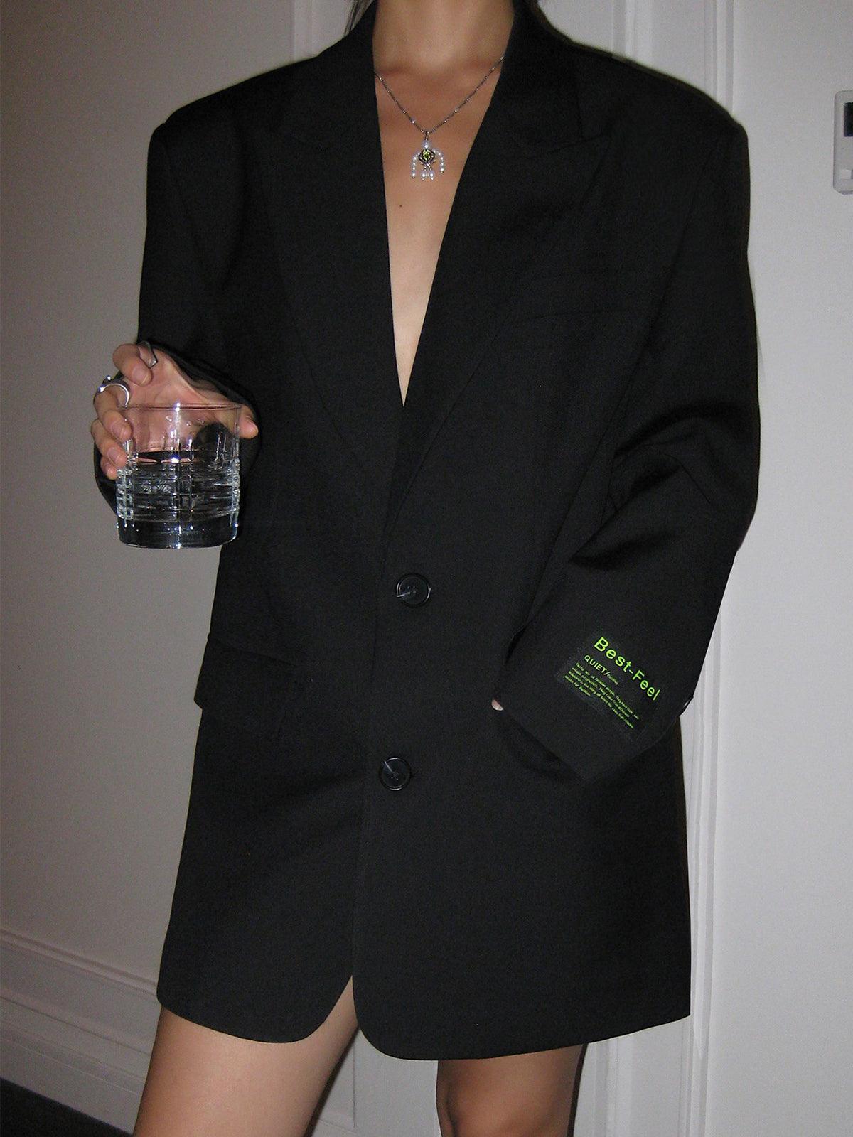 Oversized Blazer Dames Zwart