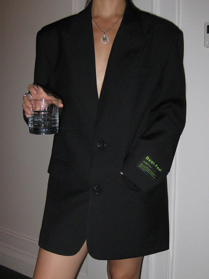 Oversized Blazer Dames Zwart