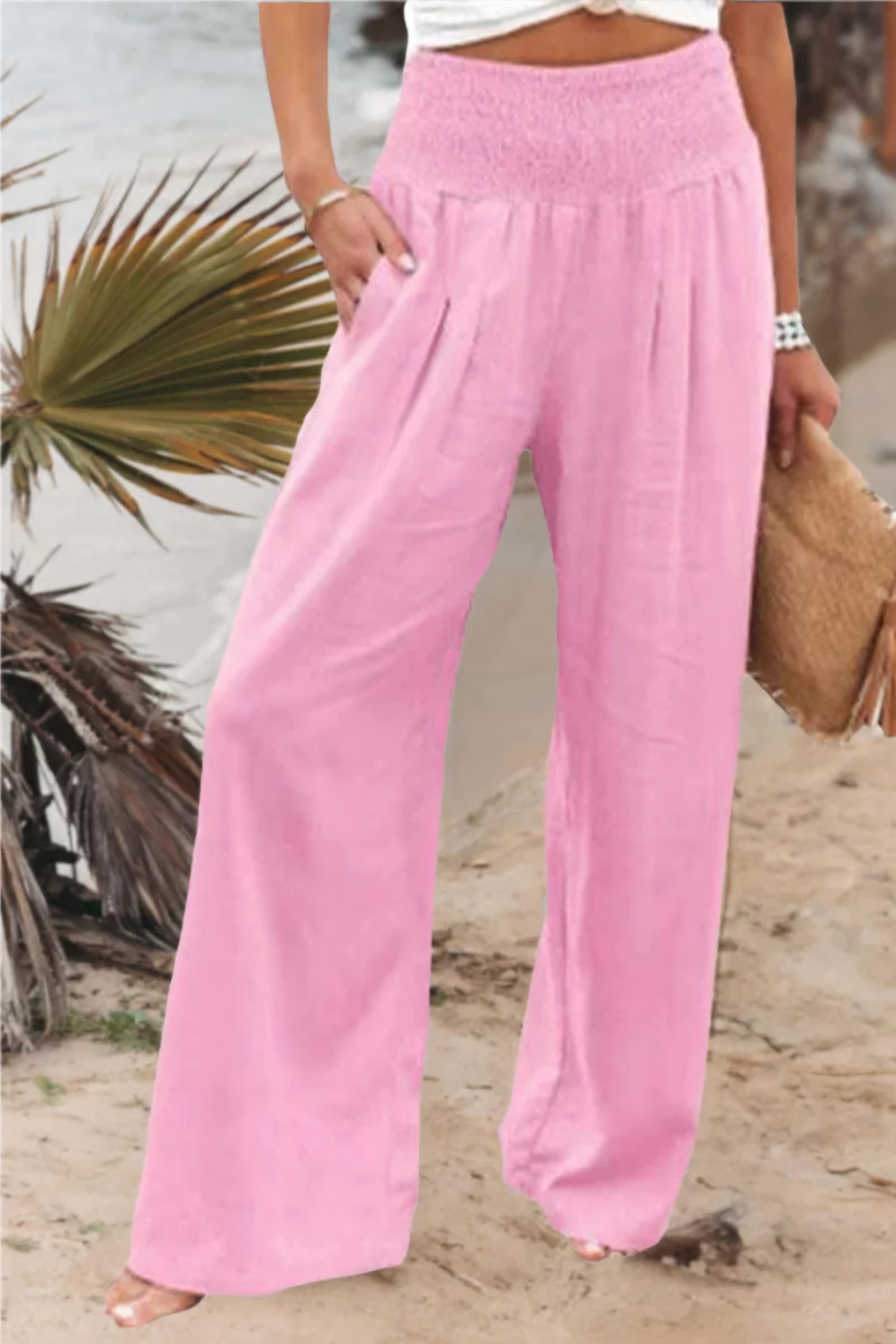 Dames Broek Hoge Taille met Elastische Band