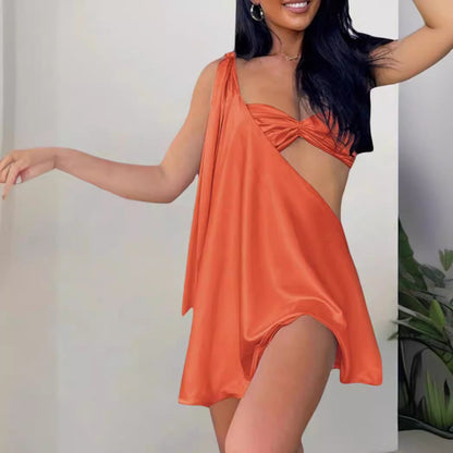 Dames Asymmetrische Zomerjurk met Open Schouder
