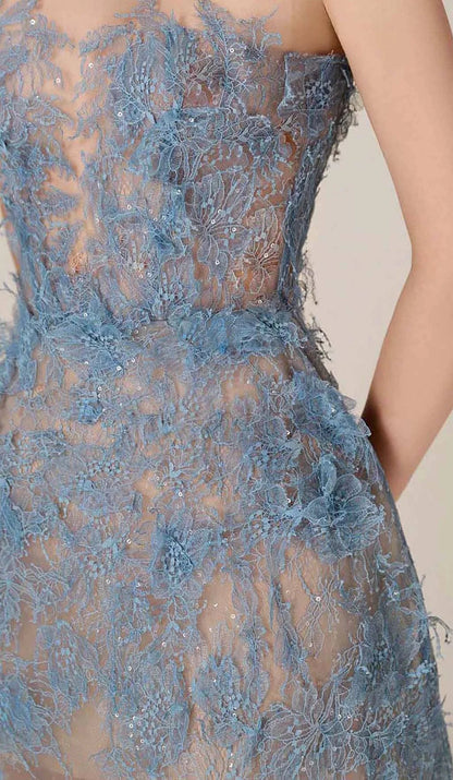Dames Avondjurk Mouwloos met Bloemborduursel en Glitter Midi