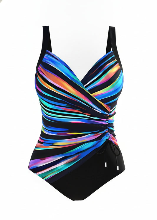 Dames Badpak met V-hals, Surplice Design en Verstelbare Bandjes