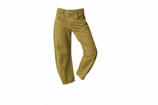 Dames Barrel Jeans met Wijde Pijpen en Lage Taille