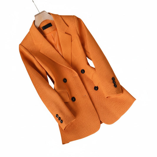 Dames Blazer Mouwloos met Dubbele Rij Knopen