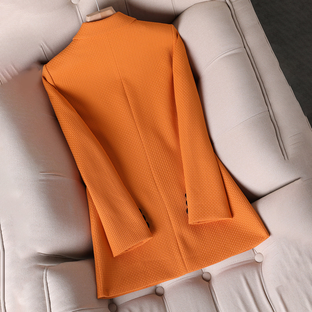 Dames Blazer Mouwloos met Dubbele Rij Knopen