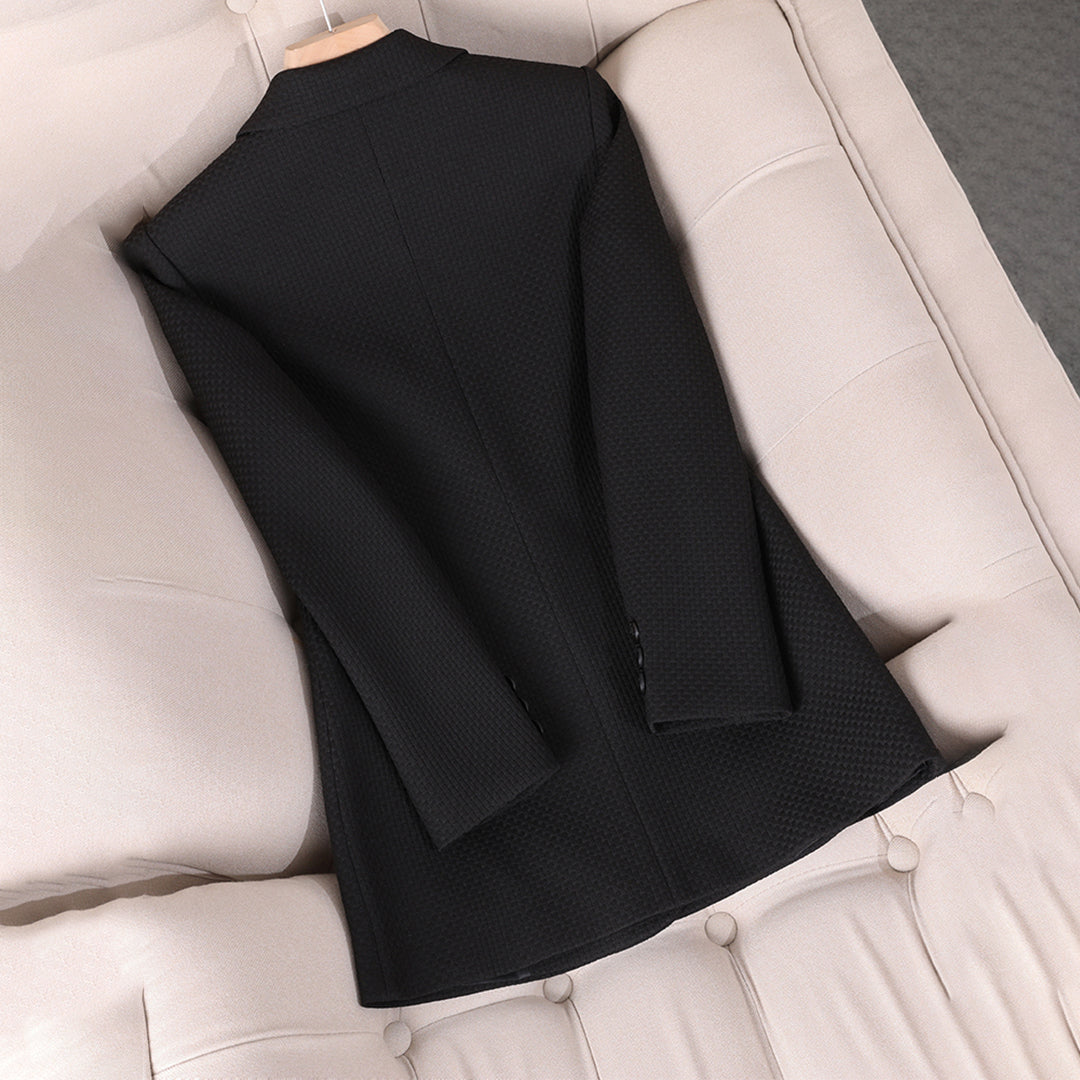 Dames Blazer Mouwloos met Dubbele Rij Knopen