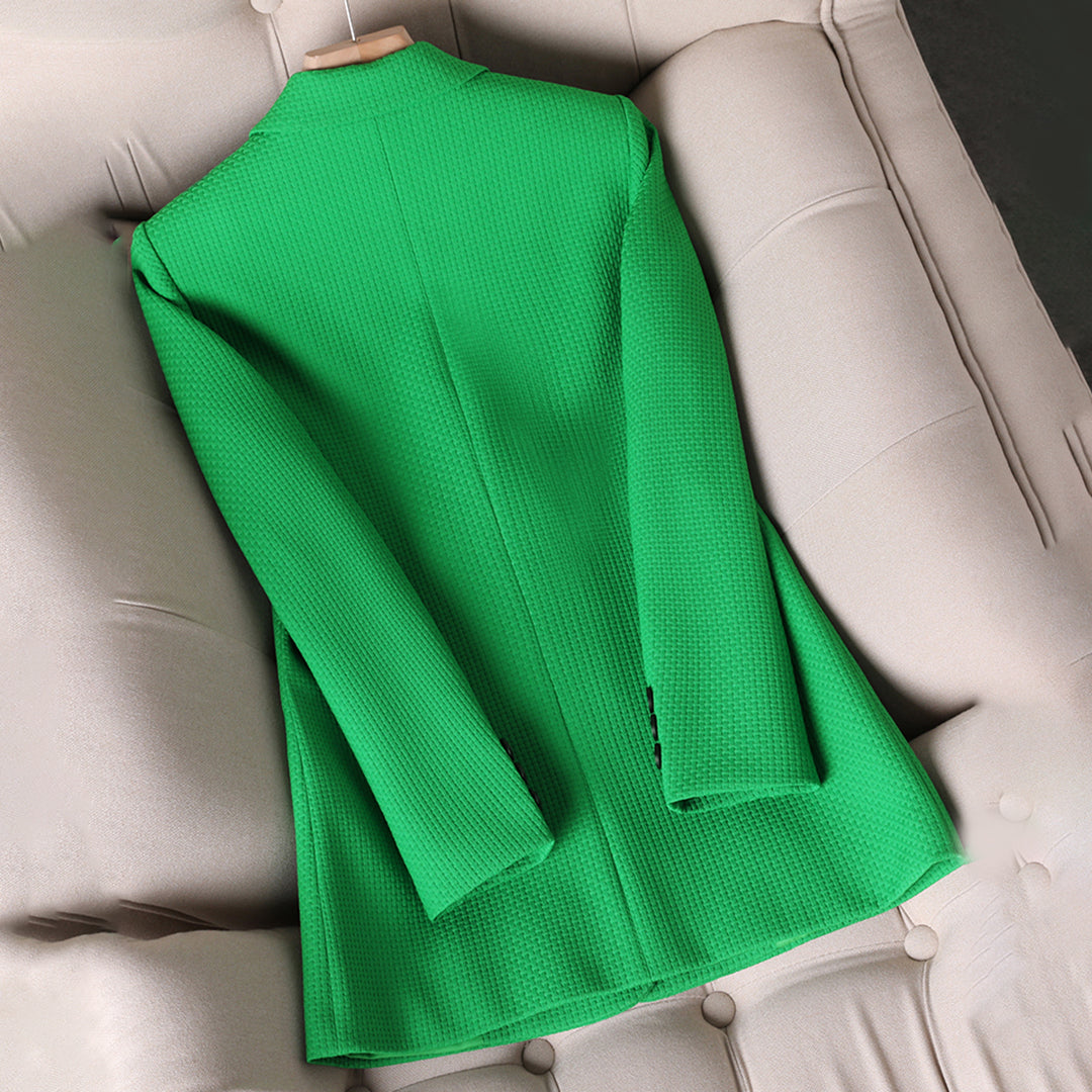 Dames Blazer Mouwloos met Dubbele Rij Knopen
