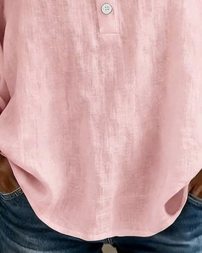Dames Blouse 3/4 Pofmouw met Vierkante Hals en Kanten Rand