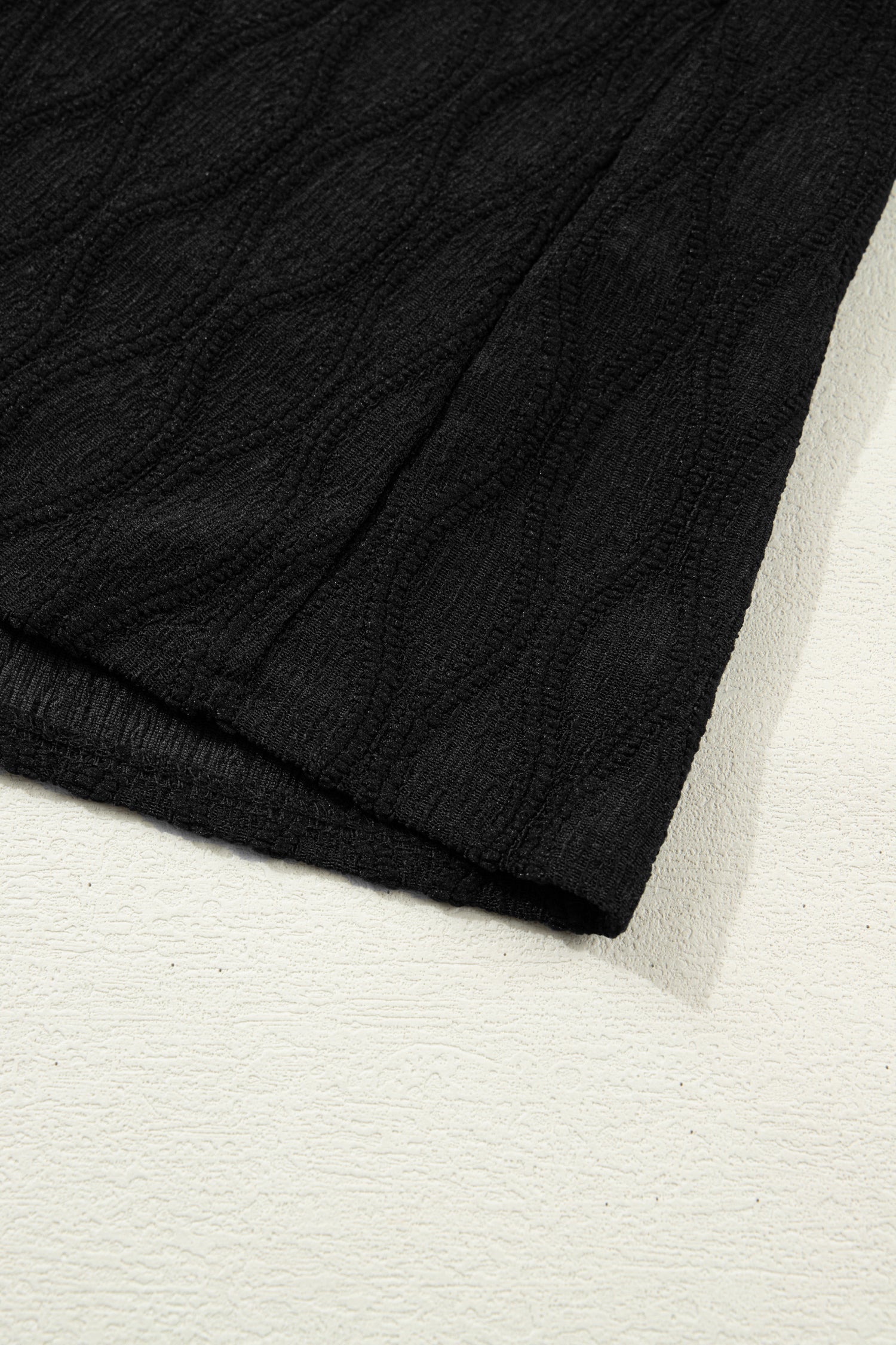Dames Blouse Korte Mouw met Splitkraag en Pofmouwen