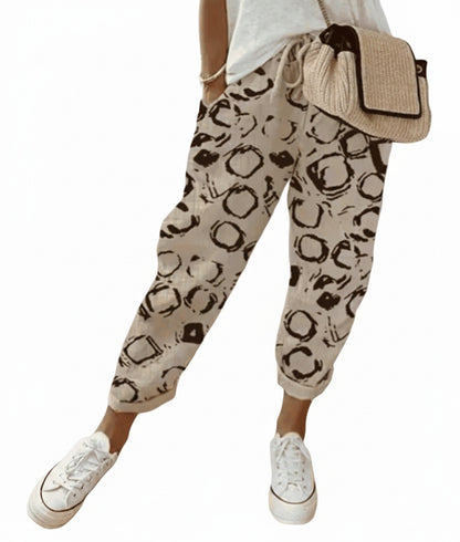 Dames Broek met Elastische Taille en Koordjes Casual Loose Fit
