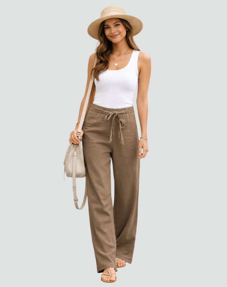Dames Broek met Wijde Pijpen en Taillekoord