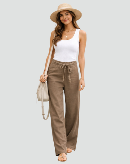 Dames Broek met Wijde Pijpen en Taillekoord