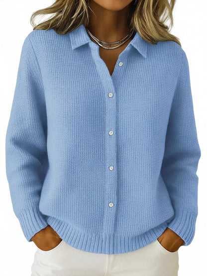 Dames Cardigan met Lange Mouw en Knoopsluiting