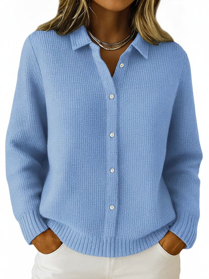 Dames Cardigan met Lange Mouwen en Knoopsluiting