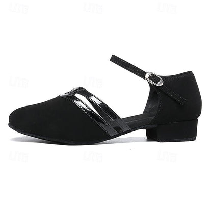 Dames Dansschoenen met Enkelbandjes en Blokhak