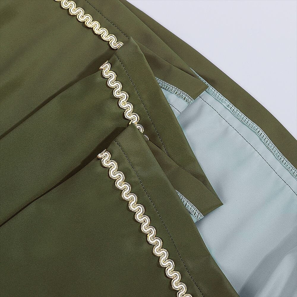 Dames Dirndl Jurk Mouwloos met Bloemenborduursel, Schort en Vetersluiting