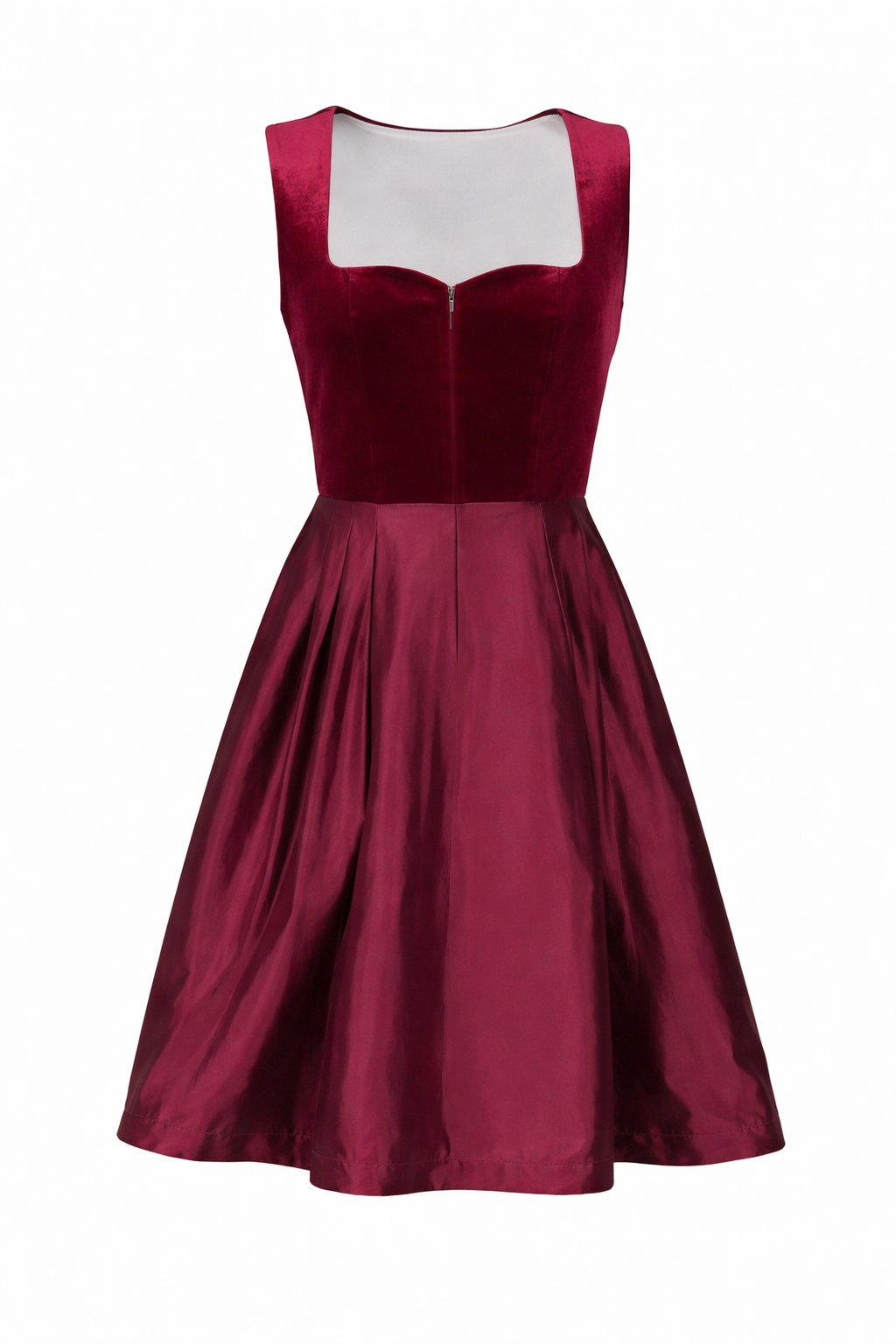 Dames Dirndl Set Mouwloos met Vierkante Hals en Schort
