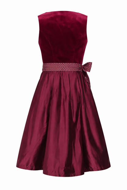 Dames Dirndl Set Mouwloos met Vierkante Hals en Schort