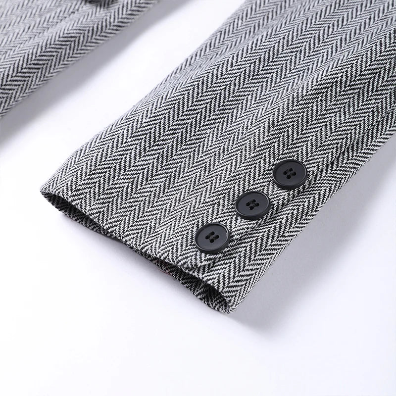 Dames Driedelig Kostuum met Corset Top, Blazer en Wijde Broek