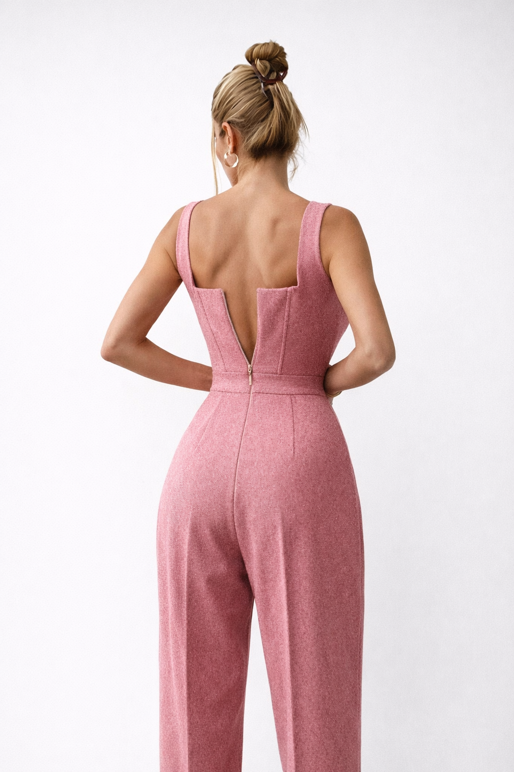 Dames Driedelig Kostuum met Corset Top, Blazer en Wijde Broek