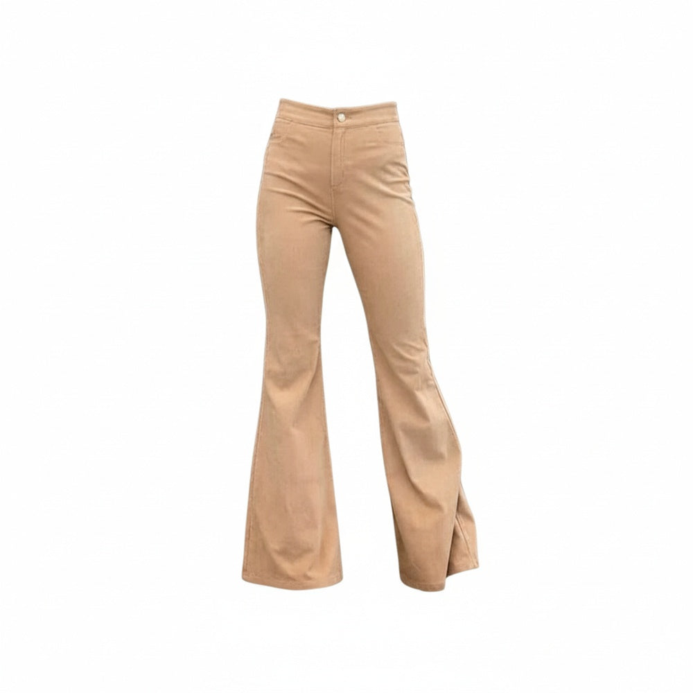 Dames Flared Broek Hoge Taille met Wijde Pijpen
