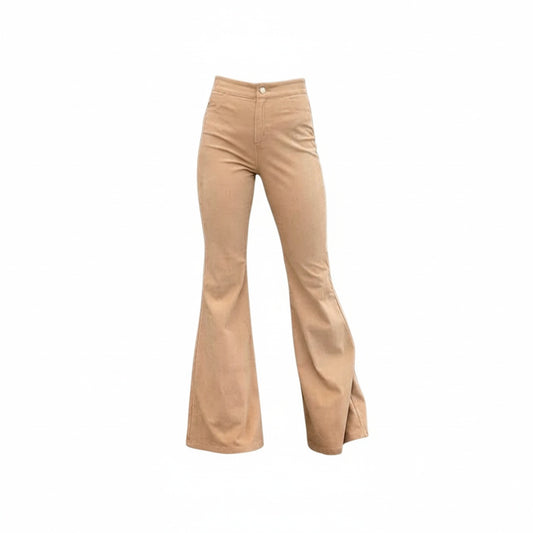 Dames Flared Broek Hoge Taille met Wijde Pijpen