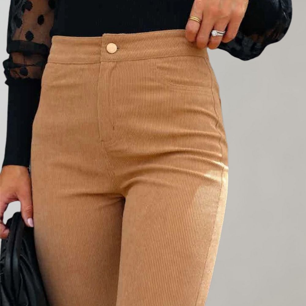 Dames Flared Broek Hoge Taille met Wijde Pijpen