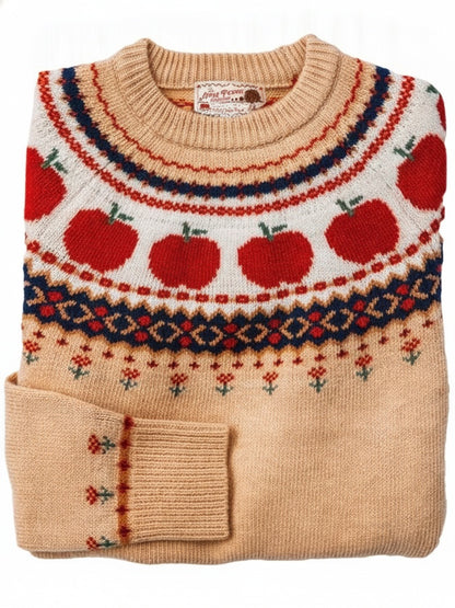 Dames Halloween Sweater met Ronde Hals en Fair Isle Patroon