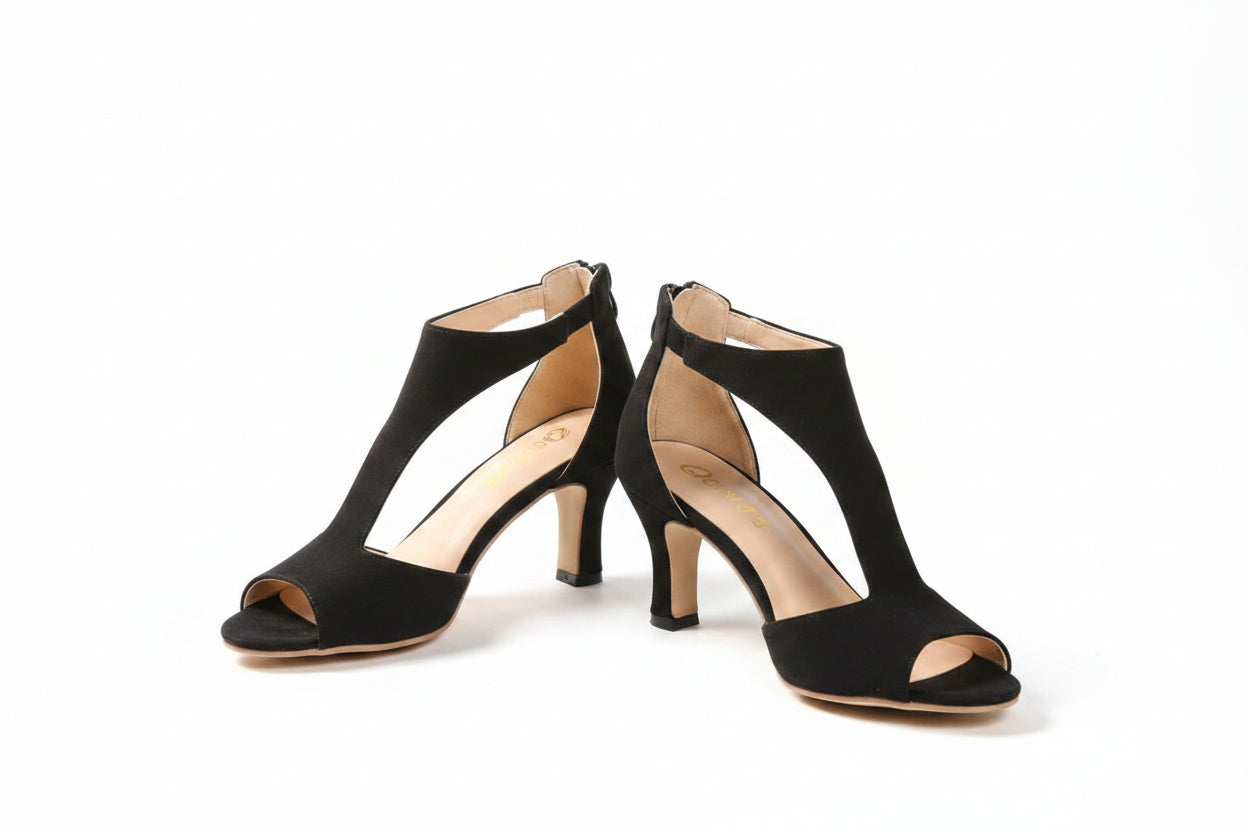 Dames High Heels Sandalen met Peep Toe en Blokhak