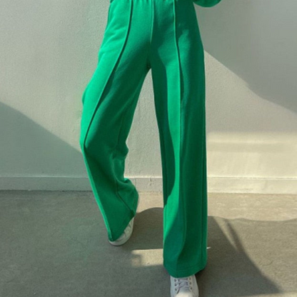 Dames Joggingpak met Oversized Sweater en Wide Leg Broek