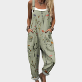 Dames Jumpsuit met Bloemenprint en Verstelbare Schouderbanden