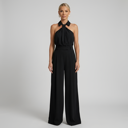 Dames Jumpsuit met Halternek en Wide Leg Broek