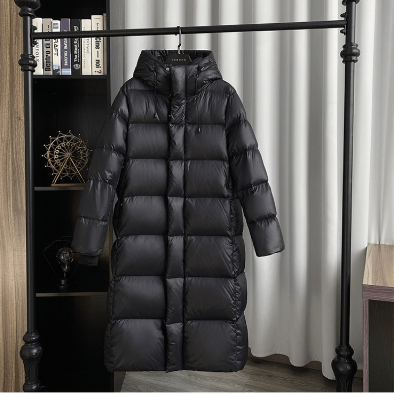 Dames Lange Winterjas met Capuchon