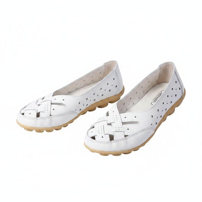 Dames Loafers met Uitsparing en Gevlochten Detail