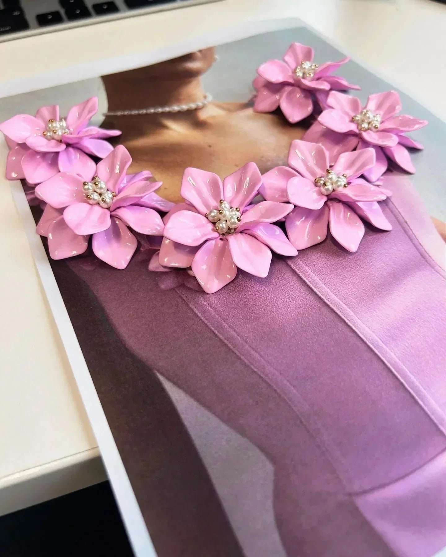 Dames Mini Jurk met 3D Bloemen Bandjes en Corset Taille