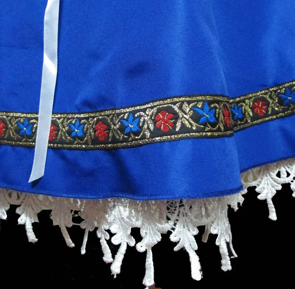 Dames Oktoberfest Dirndl Jurk met Vetersluiting en Vierkante Hals