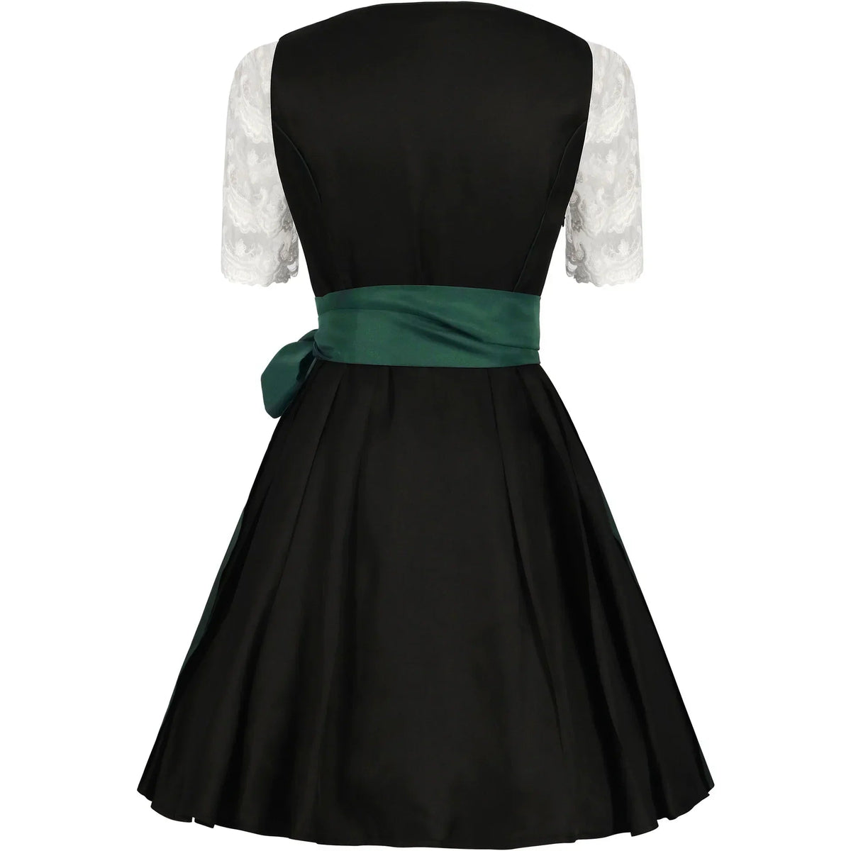Dames Oktoberfest Dirndl Midi met Vetersluiting en Bloemenborduursel