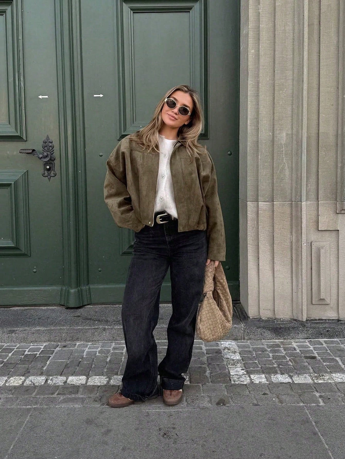 Dames Oversized Bomberjack met Rits en Opstaande Kraag