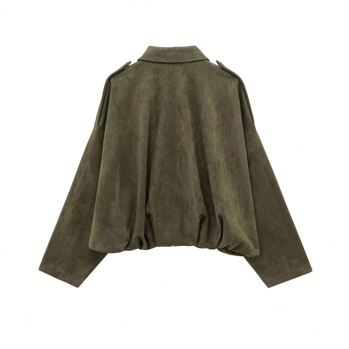 Dames Oversized Bomberjack met Rits en Opstaande Kraag