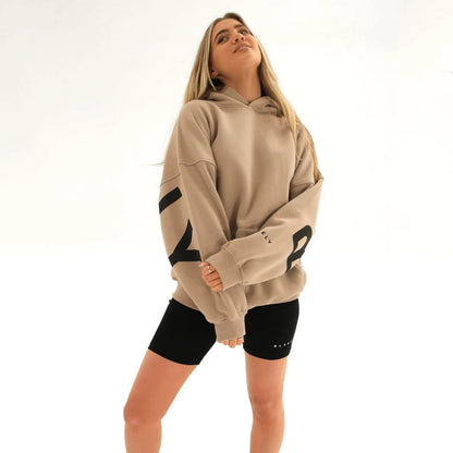 Dames Oversized Hoodie met Capuchon en Grote Letterprint