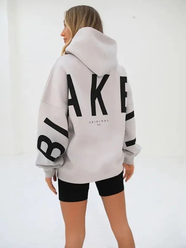 Dames Oversized Hoodie met Capuchon en Grote Letterprint