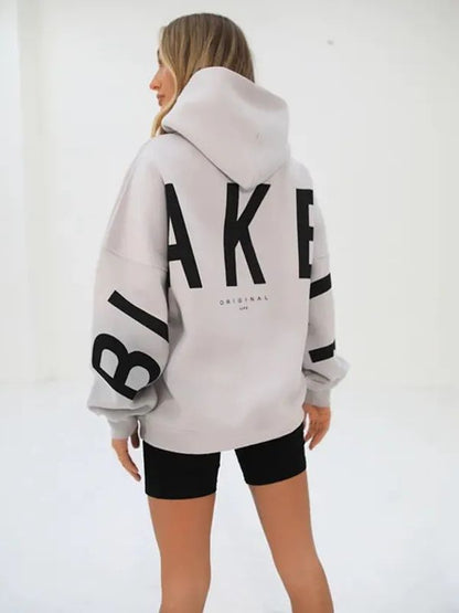 Dames Oversized Hoodie met Capuchon en Grote Letterprint