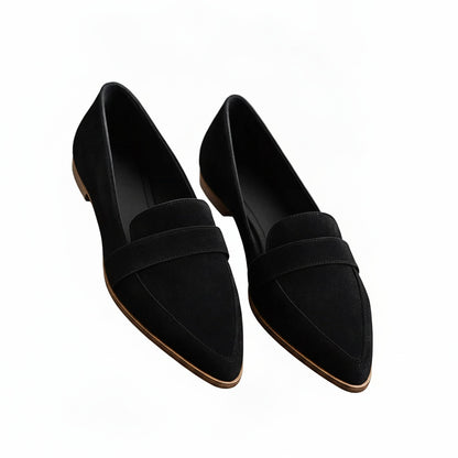 Dames Penny Loafers met Puntneus en Instapper Design