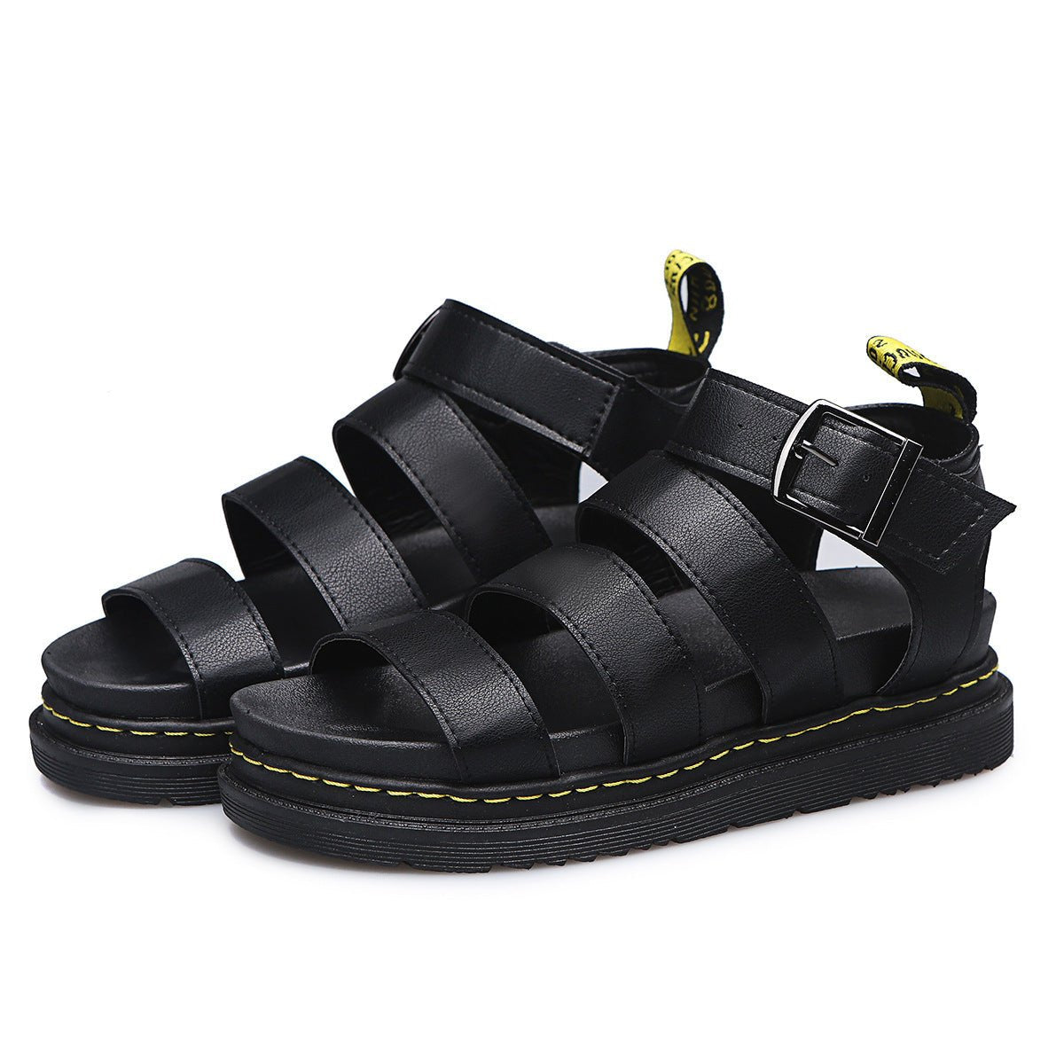 Dames Sandalen met Brede Bandjes, Plateauzool en Enkelbgesp
