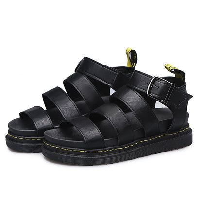 Dames Sandalen met Brede Bandjes, Plateauzool en Enkelbgesp