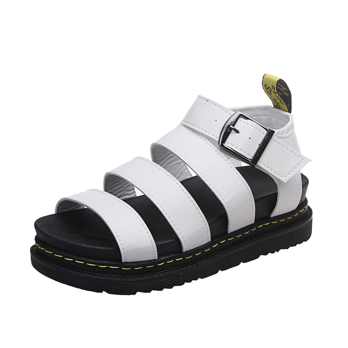 Dames Sandalen met Brede Bandjes, Plateauzool en Enkelbgesp