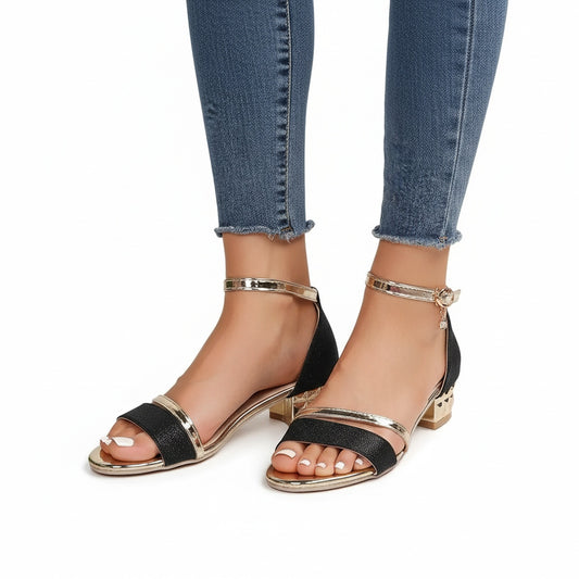 Dames Sandalen met Enkelband en Blokhak