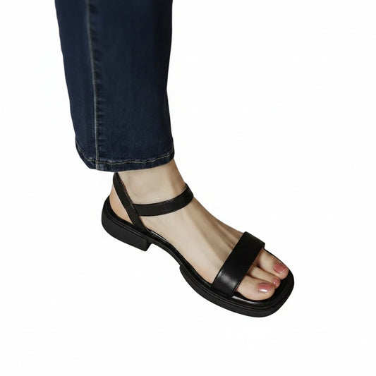 Dames Sandalen met Enkelbandjes en Blokhak