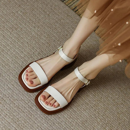 Dames Sandalen met Enkelbandjes en Blokhak